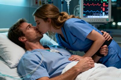 The nurse secretly kissed a handsome CEO who had been in a coma for three years, thinking he would never wake up — but to her shock, he suddenly hugged her after the kiss…