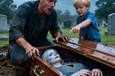 A 7-year-old begged his father to dig up his mother’s grave — when the coffin opened, what they found left everyone frozen in silence