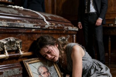 At the family meeting after my father’s funeral, my stepmother smiled sweetly as she handed me a cracked photo frame. “This is all he left you. Broken—just like your future.” My stepbrother sneered, “Take it and get out, leech. Everything belongs to me.” I quietly held the frame, brushing my father’s faded smile. But when the lawyer slid out an envelope hidden behind the backing, the entire room fell silent—no one was laughing anymore.