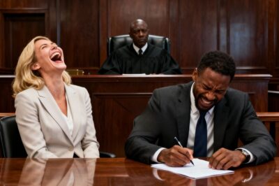 When she was signing the divorce papers, she called him “black trash”… but then the judge read something that changed everything…