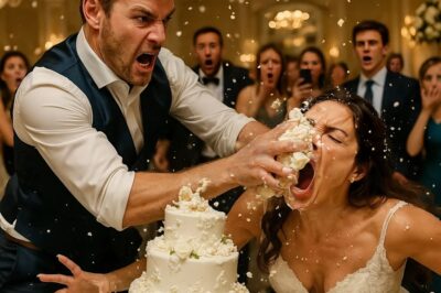 At my wedding reception, my new husband thought it would be hilarious to grab my head and shove my face straight into our cake.