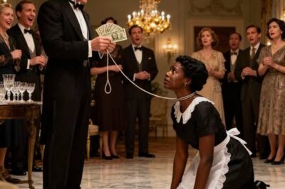A wealthy heir paid his black maid to crawl like a dog just to amuse his guests — but her reaction left everyone utterly shocked…