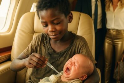 A billionaire’s baby screamed nonstop on the plane — flight attendants failed, passengers grew restless… until a poor Black boy stood up and did something that left everyone in stunned silence.