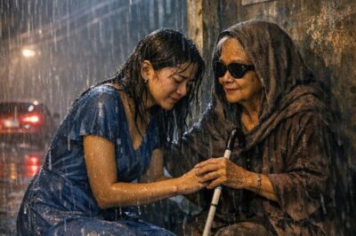 MY HUSBAND LEFT ME AT A BUS STOP IN THE RAIN — BUT A BLIND OLD MAN OFFERED HELP, AND I DIDN’T KNOW HE WAS THE ONE WHO WOULD MAKE MY HUSBAND FALL.