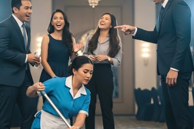 WIFE WEARS JANITRESS UNIFORM TO HER HUSBAND’S PROMOTION PARTY — IDENTIFIES HER AS JUST A “CLEANER”