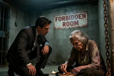 A ASSISTANT HEARD MOANS IN A “FORBIDDEN ROOM” UNDERGROUND — WHEN HE OPENED IT, HE KNELED TO SEE THE BILLIONAIRE’S MOTHER CHAINED AND EATING DOG FOOD