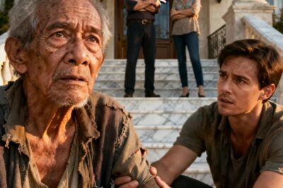 NAGPANGGAP NA PULUBI ANG BILYONARYONG AMA SA HARAP NG KANYANG TATLONG ANAK — PINALAYAS SIYA NG DALAWA, PERO ANG BUNSONG NAGHIHIRAP ANG NAGPAPASOK SA KANYA…