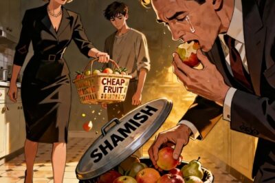 ANNOYING MOTHER THROWS SON’S “CHEAP FRUIT” INTO THE TRASH BECAUSE IT’S “SHAMISHING” — BUT EVERYONE STOPS WHEN BILLIONAIRE FATHER PICKS IT UP AND EATS IT WITH TEARS IN HIS EYES