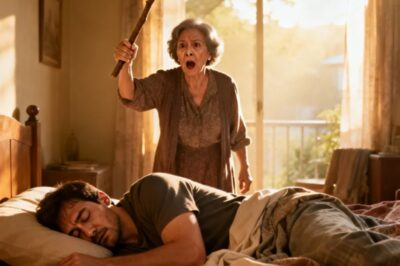 While the daughter-in-law was still sound asleep until ten o’clock in the morning at the mother-in-law’s house, the mother-in-law raised a stick to strike—but when she saw the scene on the bed, she stopped in shock…