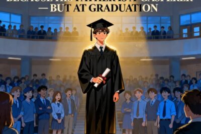 HE’S BEING LAUGHED BECAUSE HIS FATHER IS A “GASPERER” — BUT AT GRADUATION