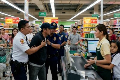 A MAN GOT LOST IN A GROCERY BECAUSE THE CASHIER WOULD NOT GIVE HIS CREDIT CARD BACK AND SAID THE SYSTEM WAS “OFFLINE,” BUT EVERYTHING STOPPED WHEN THE POLICE ARRIVED BECAUSE THE CASHIER NOTICED THE “HAND SIGNAL” OF THE CHILD WITH HIM