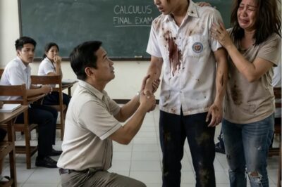 A TERROR PROFESSOR RUNS A WORKING STUDENT DOWN FOR BEING LATE TO A FINAL EXAM, LOST HIS SCHOLARSHIP, BUT EVERYTHING IS STOPPED WHEN THE PROFESSOR’S WIFE SUDDENLY ENTERS CRYING