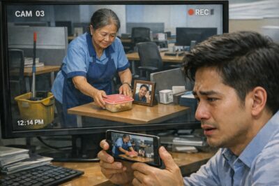 EMPLOYEE WAS SCARY ABOUT THE DAILY “MYSTERY LUNCH BOX” HE RECEIVED AT THE OFFICE FROM AN UNKNOWN SENDER, BUT WAS BROKEN TO TEARS WHEN HE SEEN THE CCTV FOOTAGE—IT WAS OLD JANITRESS PUTTING IT IN