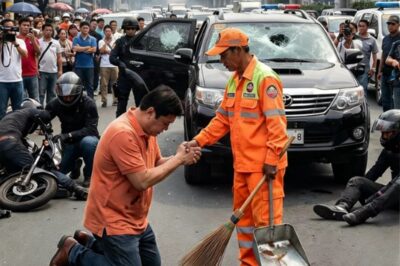 CONGRESSMAN INSULTED AND SPAT AT METRO AIDE WHO BLOCKED HIS CAR, BUT KNEELED IN THANKFULNESS WHEN SHE USED A BROOM AND A SHOVEL TO FIGHT THE ASSASSINS WHO WANTED TO KILL HIM