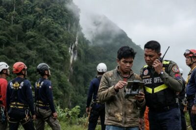 YOUNG MAN JUST TAKES DRONE SHOT IN THE MOUNTAIN FOR A VLOG BUT HE WAS SHOCKED WHEN HE SAW ON THE MONITOR A HIKER WITH A BROKEN LEG UNDER A CLIFF AND HE WAS BREATHING