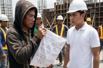 THE LOADER WITH A FACE MAT AND ALWAYS WEARING A HOODIE EVEN THOUGH IT WAS VERY HOT ON THE SITE, WHO EVERYONE AVOIDED, BUT WHEN THE INTELLIGENT ENGINEER MADE A MISTAKE AT A CRITICAL POST, HE WAS THE ONE WHO SAVED THE BUILDING WITH A PIECE OF COAL AND A BAG OF CEMENT, ASTONISHING EXPERTS