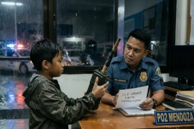 THE CHILD WAS JUST PLAYING WITH THE WALKIE-TALKIE IN THE ROOM WHEN HE HEARD SOMEONE ASKING FOR A QUOTE FROM THE STATIC WHICH HIS BROTHERS THOUGHT WAS A GHOST BUT HE GOT THOUGHT AND WENT TO THE POLICE STATION