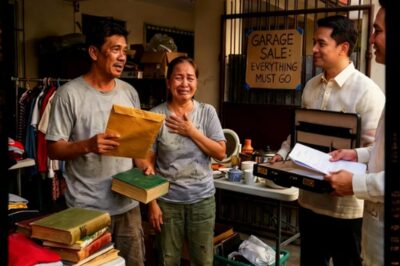 A COUPLE WHO BOTH LOST THEIR JOB AND DECIDED TO SELL THEIR GARAGE EQUIPMENT TO BUY FOOD BUT WHILE THEY WERE ORGANIZING OLD BOOKS, AN ENVELOPE FELL THAT THEY HAD FORGOTTEN LONG AGO.