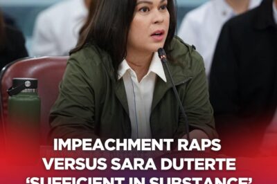 Impeachment Raps Versus Sara Duterte ‘Sufficient In Substance’