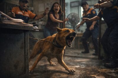 KINUMPISKA ANG ISANG ASKAL DAHIL WALANG LISENSYA SA ISANG PAMPUBLIKONG PARKE SA MAYNILA NGUNIT NAGIMBAL ANG MGA ISTRIKDONG OPISYAL NG BARANGAY NANG BIGLANG MAGKA-SEIZURE ANG ISANG KAWANI AT ANG ASONG KANILANG HINULI ANG TANGING NAKAPAGLIGTAS SA KANYANG BUHAY