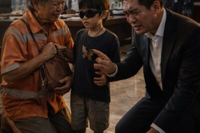 PINAHIYA SIYANG STREET SWEEPER AT PINAGBAYAD NG ₱1 MILYON SA HARAP NG LAHAT—PERO NANG MAKITA NG BILYONARYO ANG SUOT NG ANAK NIYA, BIGLA SIYANG NAPALUHOD SA SAHIG