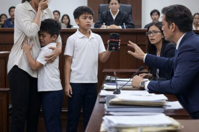 Tinanong Ng Hukom Ang Kambal Kong Siyam Na Taong Gulang Kung Kanino Sila Sasama—Pero Nang Tumayo Ang Panganay Kong Anak At Ilabas Ang Lihim Na Rekording, Nanginig Ang Mukha Ng Asawa Kong Akala Niya Panalo Na Siya