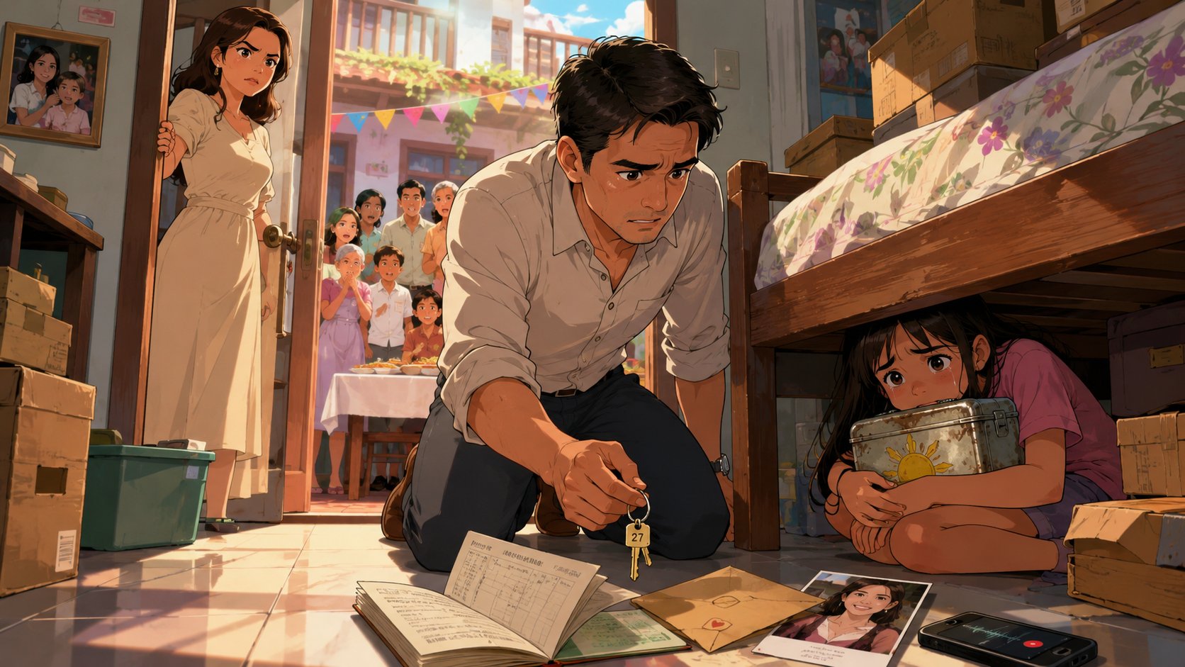 ANG 8-TAONG-GULANG KONG ANAK NA BABAE AY BIGLANG NAWALA SA GITNA NG KAARAWAN NG KANYANG LOLA — NATAGPUAN KO SIYA SA ILALIM NG KAMA, YAKAP ANG LUMANG BAUNAN NG YUMAO NIYANG INA, NGUNIT ANG RECORDING SA LOOB NITO ANG NAGPATAHIMIK SA BUONG PAMILYA...